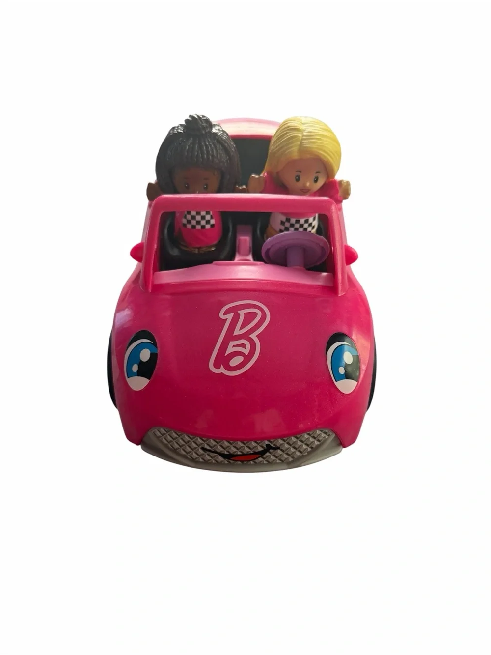 Fisher-Price Little People Barbie Pink Convertible Car Playset Toys w/ 2 Figures